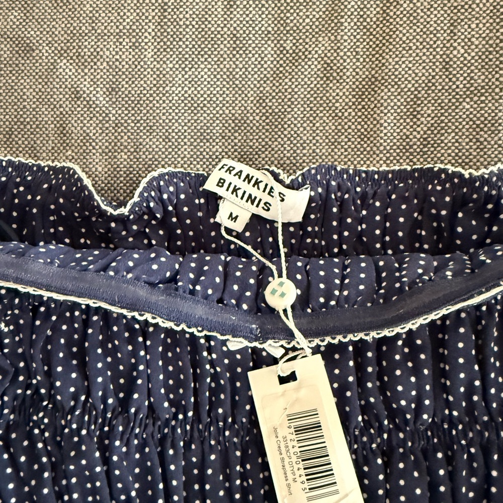 Frankie's Bikinis Navy and White Mini Skirt - Picture 2 of 3